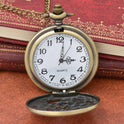 Hollow dragon and phoenix play beads pocket watch