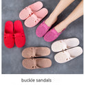 New Closed Toe Sandals Women's Outdoor Hole Shoes Soft Bottom Cutout Plastic Fashion Casual Slippers