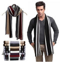 Autumn and winter fringed men's scarves