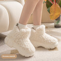 Female Winter Minimalist Warm Velvet Padded Thickened High-top EVA Non-slip Snow Boots