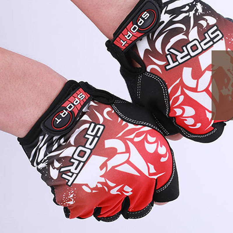 Sports half finger fitness gloves