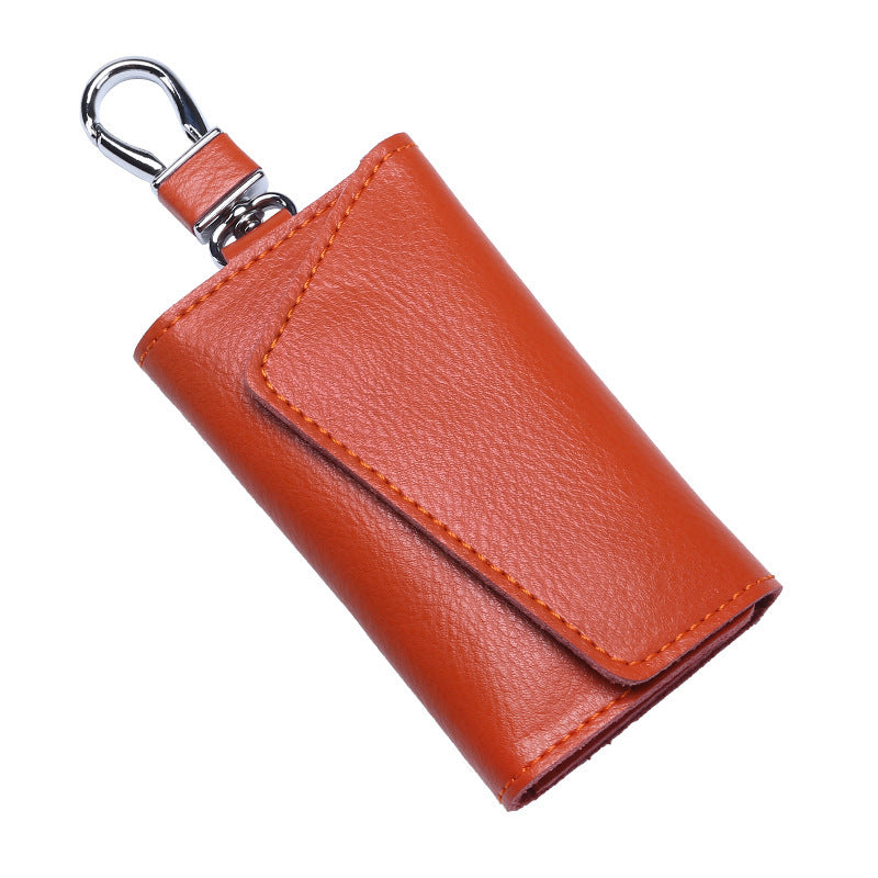 Large Capacity Real Leather Car Key Case