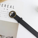 Women's Bronze Sun Buckle Vintage Decorative Belt