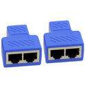 RJ45 Network Three-way Tee Network Cable Cable Seperater Network Cable Extension One Divided Into Two Adapter IPTV Network Cable Connector