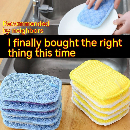 Dish-washing Sponge Kitchen Cleaning Decontamination Double-sided Magic Cloth