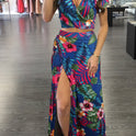 Printed Floral Dress Two-piece Suit For Women