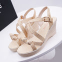 Fashion Korean Style Solid Color Sponge Cake With Fish Mouth Women's Sandals