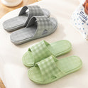 Cute Plaid Print Home Slippers Soft Sole Non-slip Floor Bathroom Shower Slippers For Women And Men House Shoes