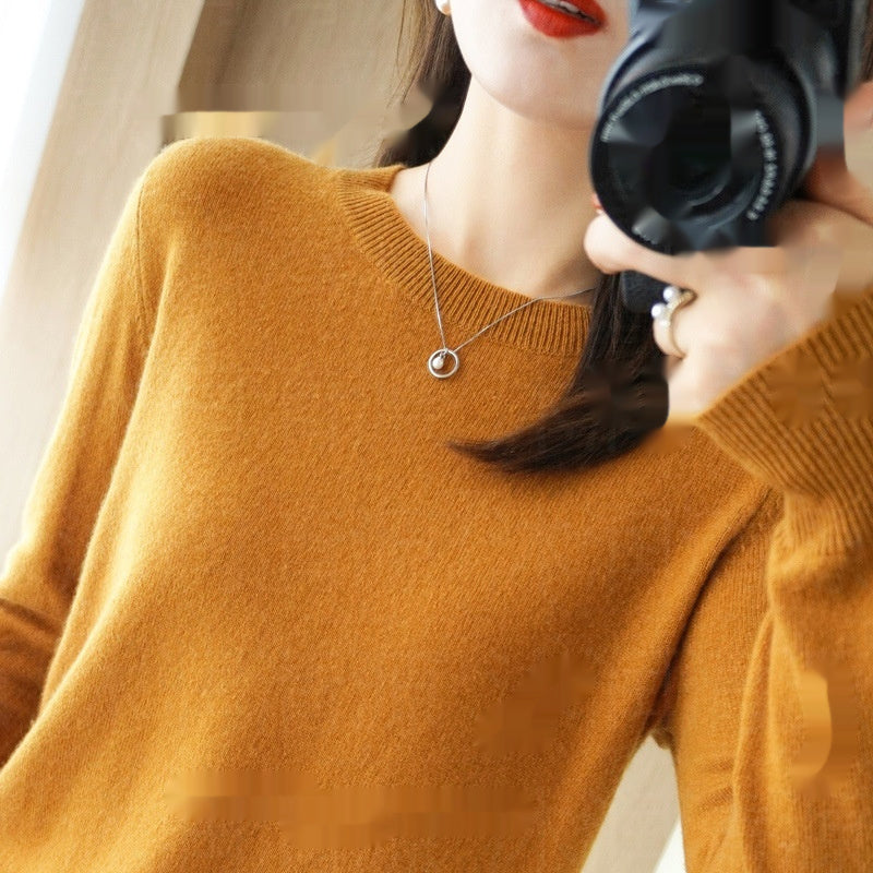 Round Neck Sweater Women's Pullover Sweater