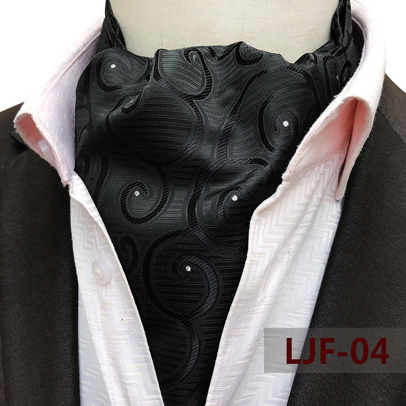 Men's Scarf Jacquard Polyester Fashionable And Warm