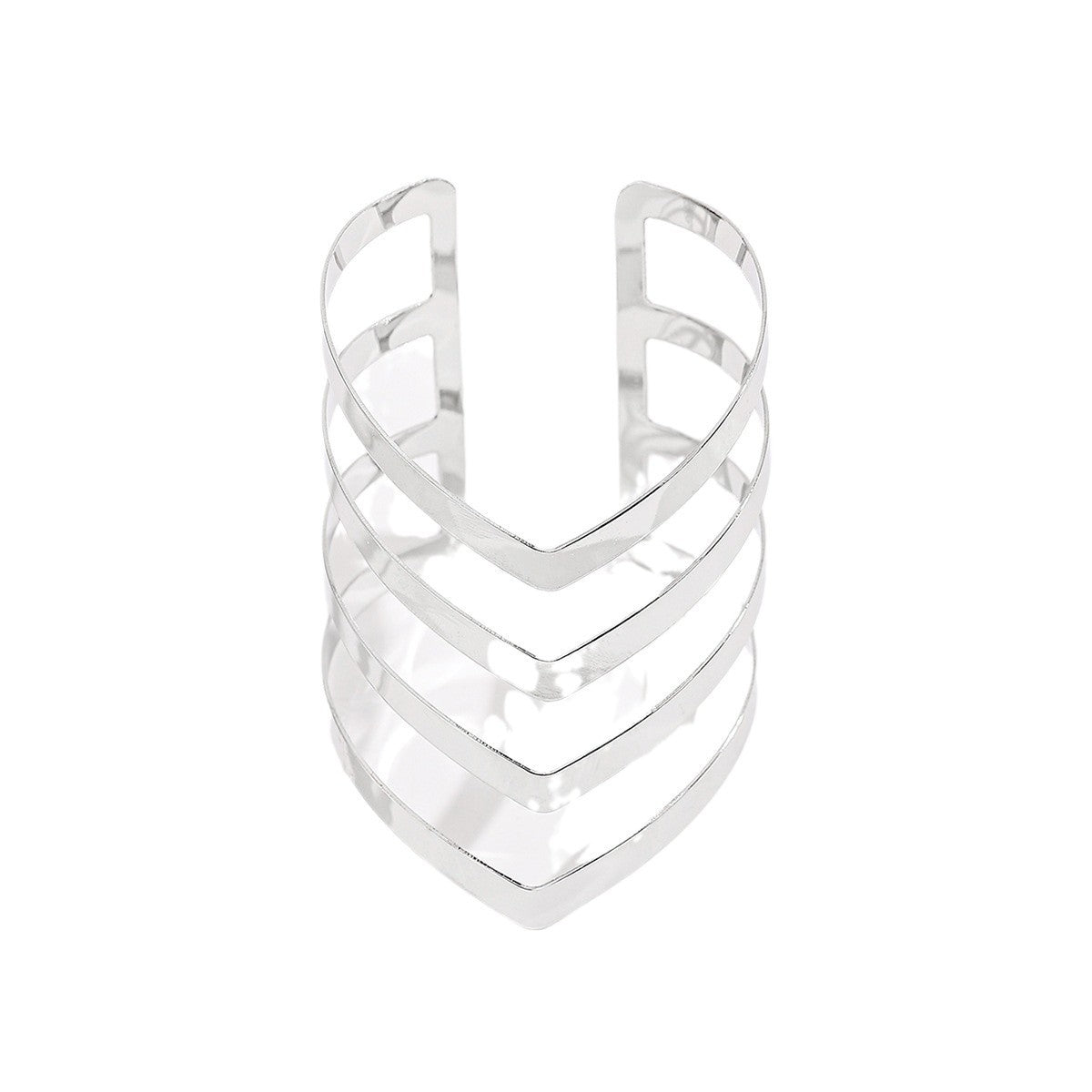 Exaggerated V-shaped Alloy Wave Bracelet