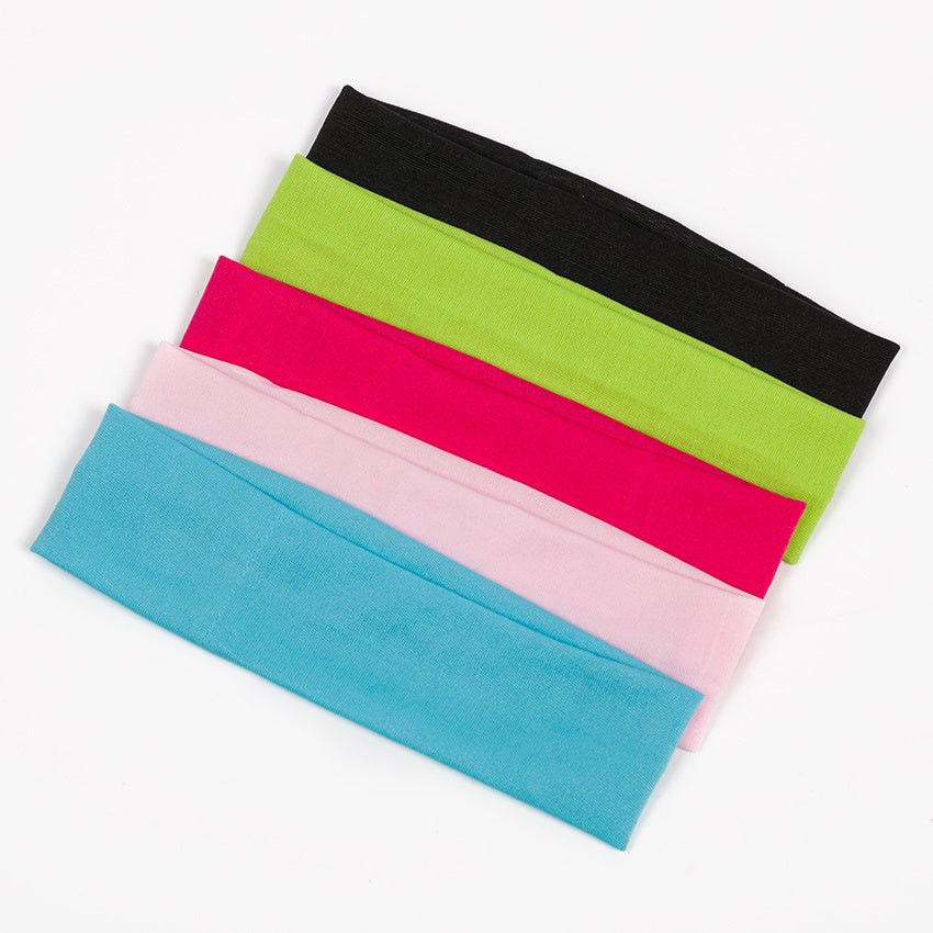 Fabric candy color women's towel yoga headband ，