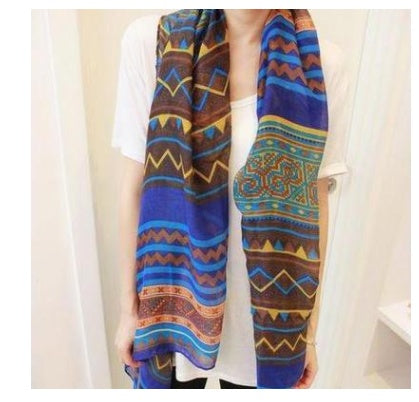 Ethnic style warm decorative scarf