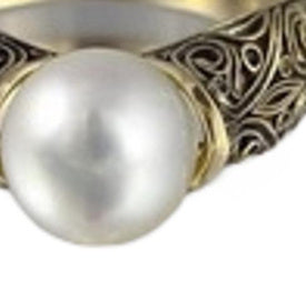 Inlaid Imported Artificial ABS Pearl Ring