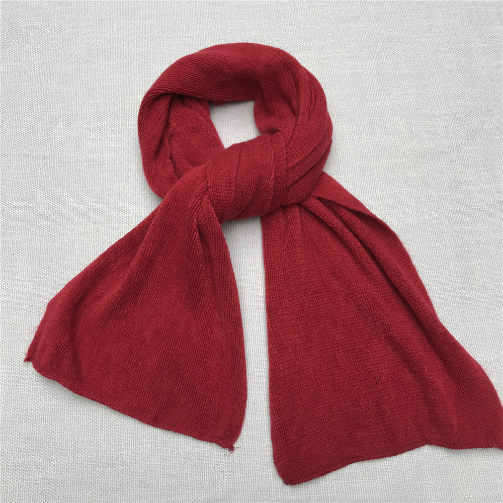 Winter Men's Solid Color Scarf Women's Shawl