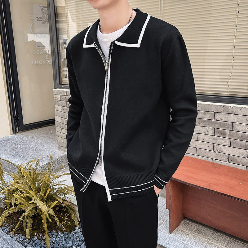 Fashion Personality Men's Thermal Sweater Coat