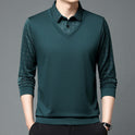 Men's False Two Pieces Knitwear Bottoming Sweater