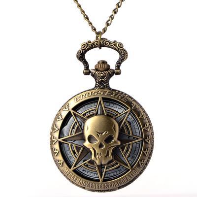 Vintage Necklace Quartz Pocket Watch for Men and Women Chain Watch