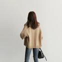 Knitted cardigan sweater coat