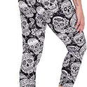 Slimming Cropped Pants High Waist Print Leggings