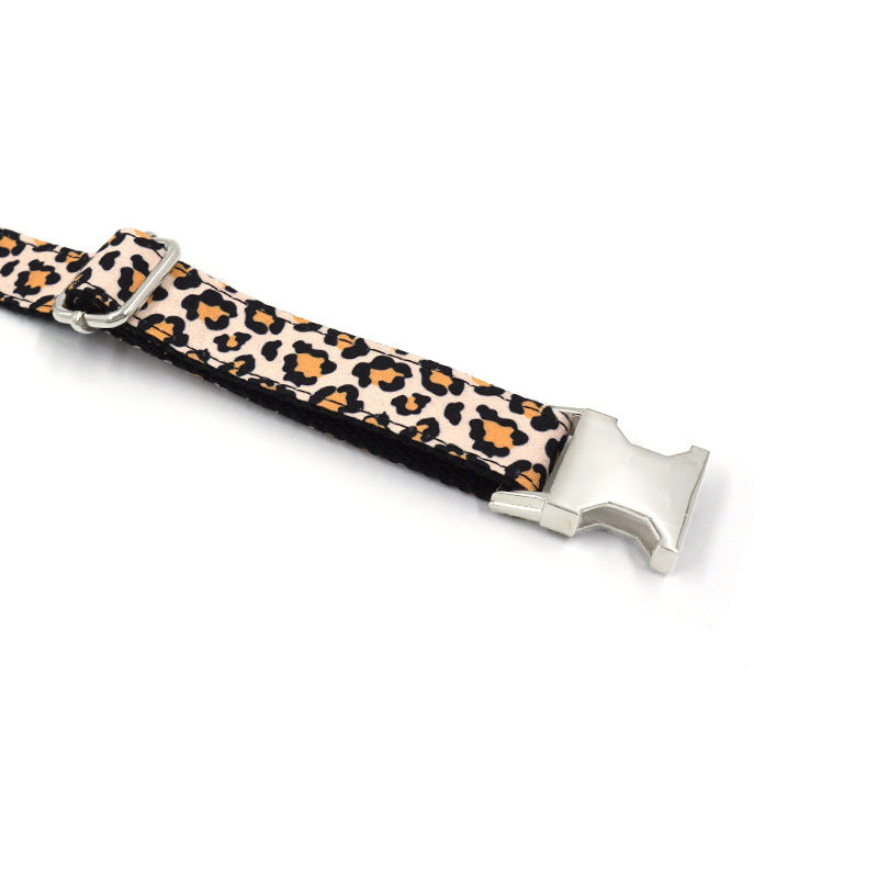 Fashion Simple Pet Dog Leopard Print Collar Accessories