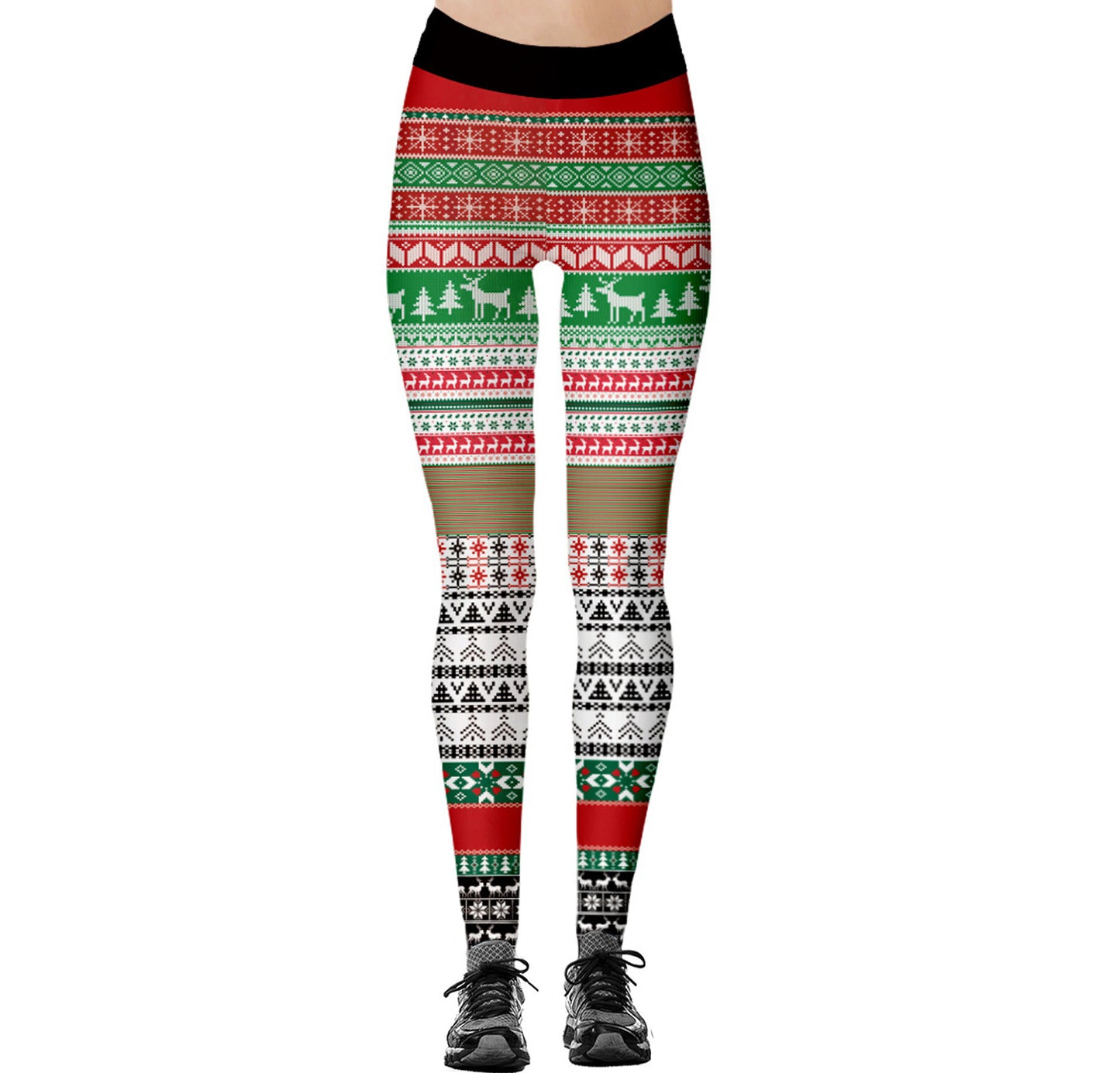 Christmas Printed Sports Hip Raise High Waist Leggings