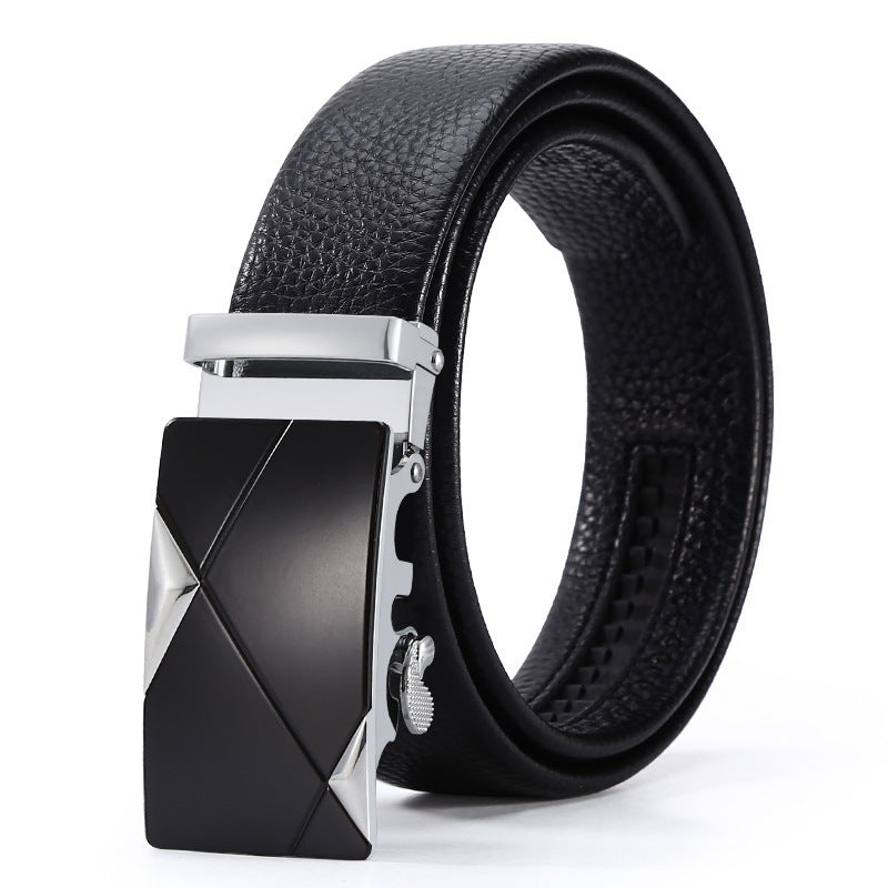 Men's Automatic Leather Buckle Business Belt