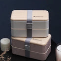 Japanese bento box office worker ins double separated lunch box