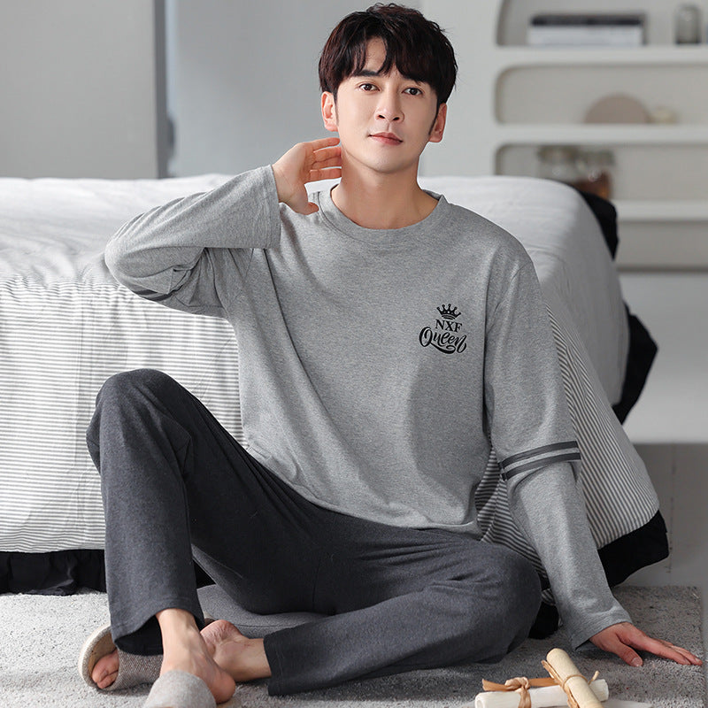 Pajamas Men's Cotton Long Sleeve