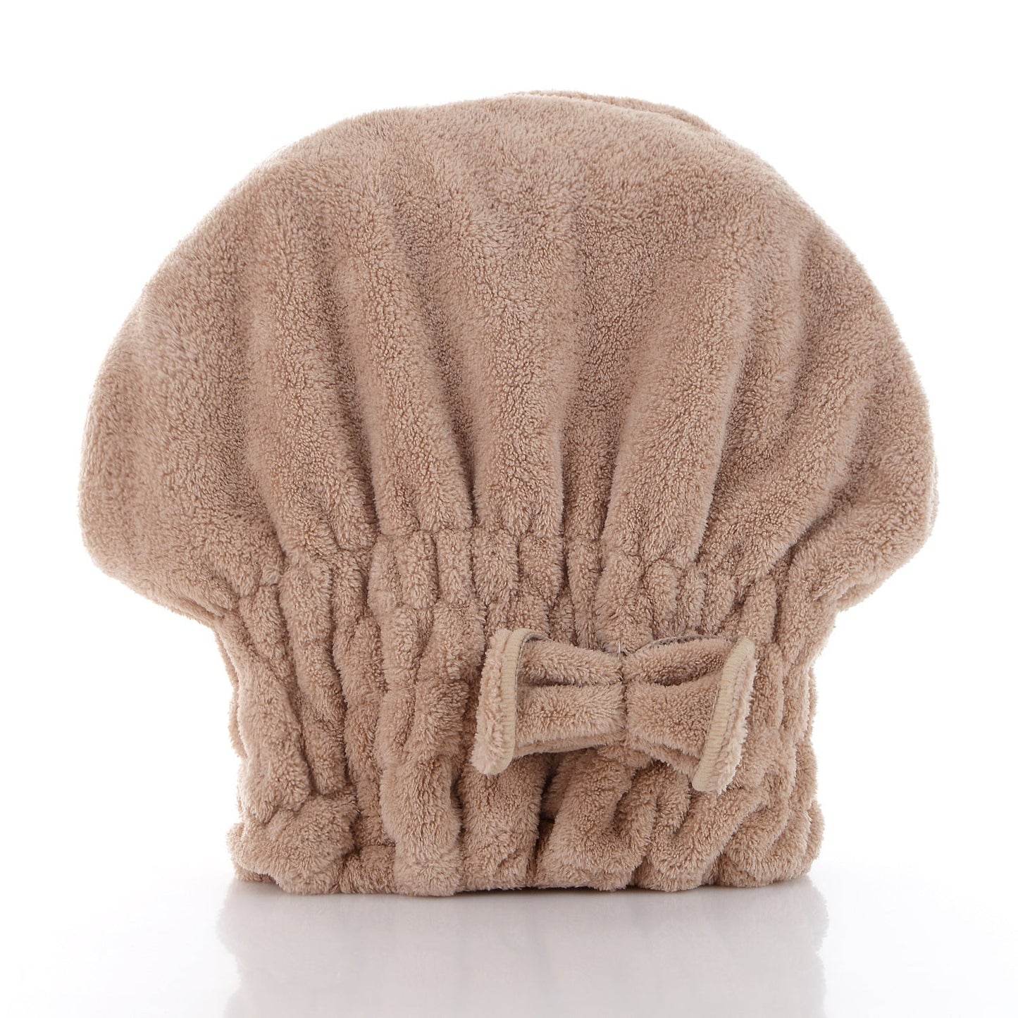 High Density Coral Fleece Bow Hair Drying Hat