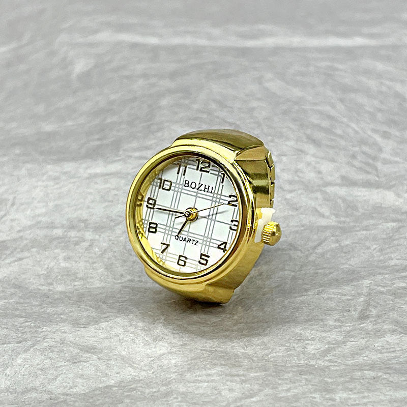 Ring Watch Simple Gold And Silver Shell All-Match Ring Watch