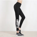 Women's Leggings Wish Foreign Trade Letter Printing Leggings Slim Pencil Pants DDK12