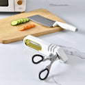 Household Four-in-one Stone Manual Grinder Sharpening Kitchen Knife Tools