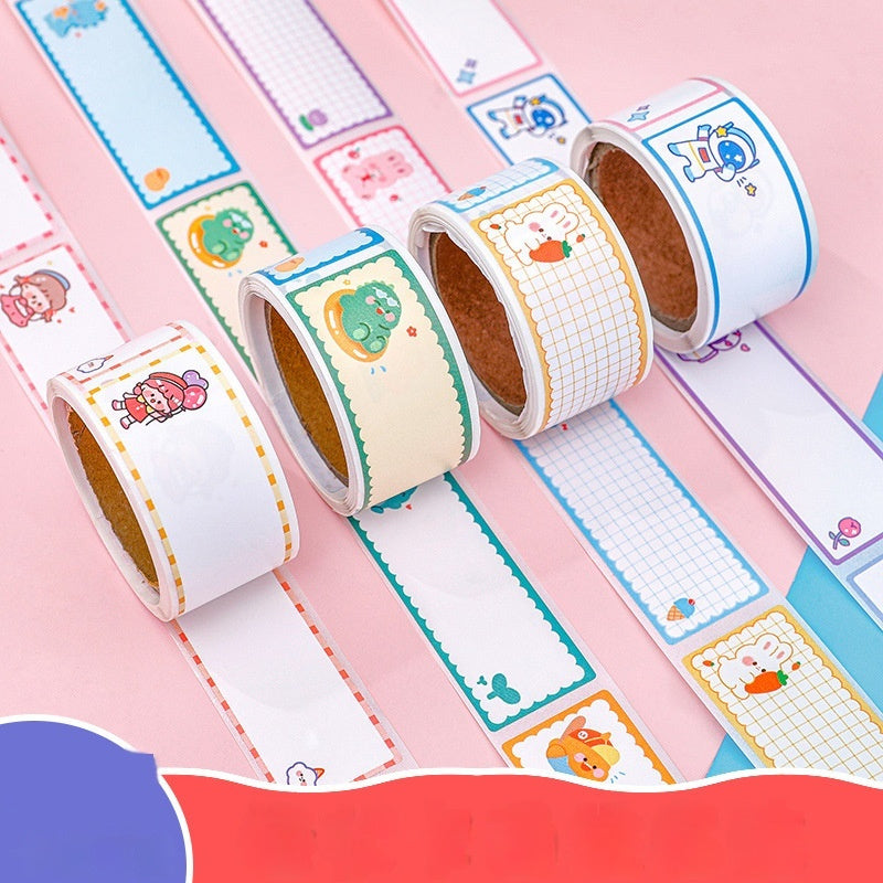 Student Cartoon Tape Name Tape Creative Multifunctional Message Index Stickers