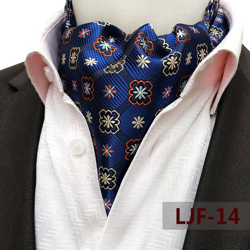 Men's Scarf Jacquard Polyester Fashionable And Warm