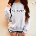 Letter pattern round neck long sleeve plus velvet T