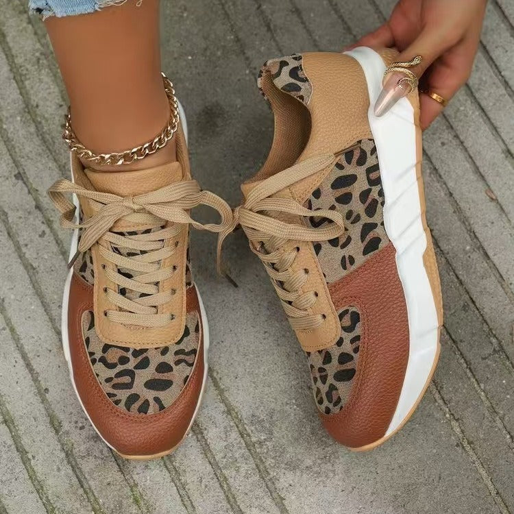 Thick Bottom Camouflage Lace Up Casual Sneaker Women