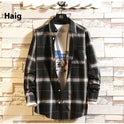 Men's Casual Plaid Shirt Korean Style