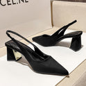 Pointed-toe Skinny Suede High Heel Pumps