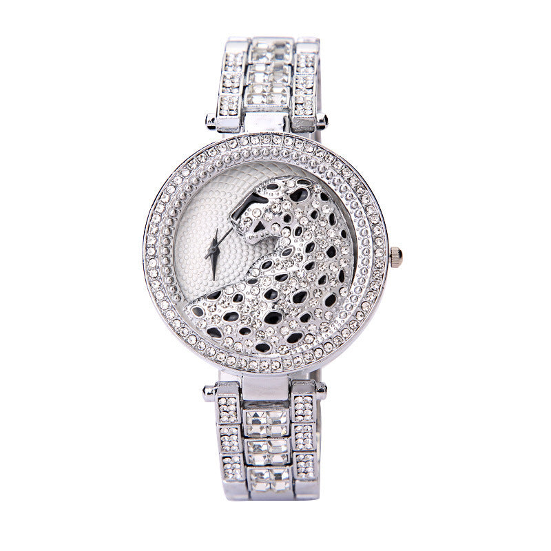 Women's Three-dimensional Diamond Leopard-print Watch