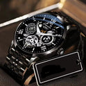 Fashion Jewelry Hollow Men's Watch Men's Waterproof Luminous Calendar