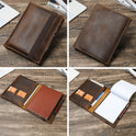 Crazy Horse Leather A5 Paper Notebook Multi-function Protective Sleeve