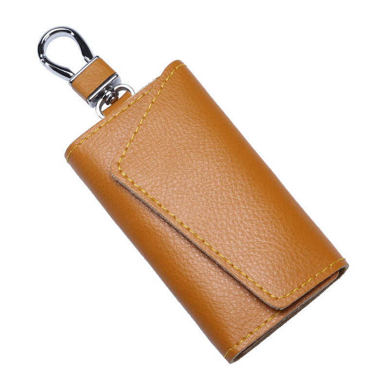 Large Capacity Real Leather Car Key Case