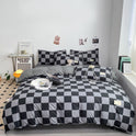 Solid Color Double Stitching Washed Cotton Duvet Cover Bedding