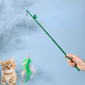 Interactive Cat Toy Feather Wand With Bell Refills Bells And Feathers Attention And Stimulate Harmless Durable And Unbreakable