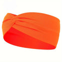 Pure Color And Knotted Hair Band Elastic Wide Hair Band Non-slip Headband, Suitable For Gym Sports Yoga