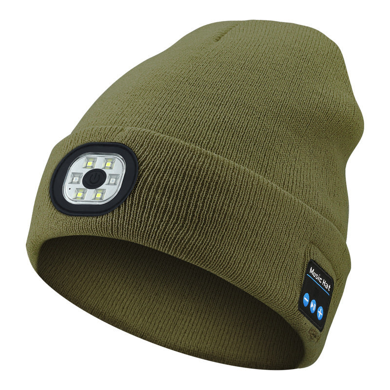 Removable And Washable Rechargeable LED Luminous Lighting Knitted Hat