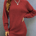 Solid Color Loose Long Sleeves Pullover Coat Sweater