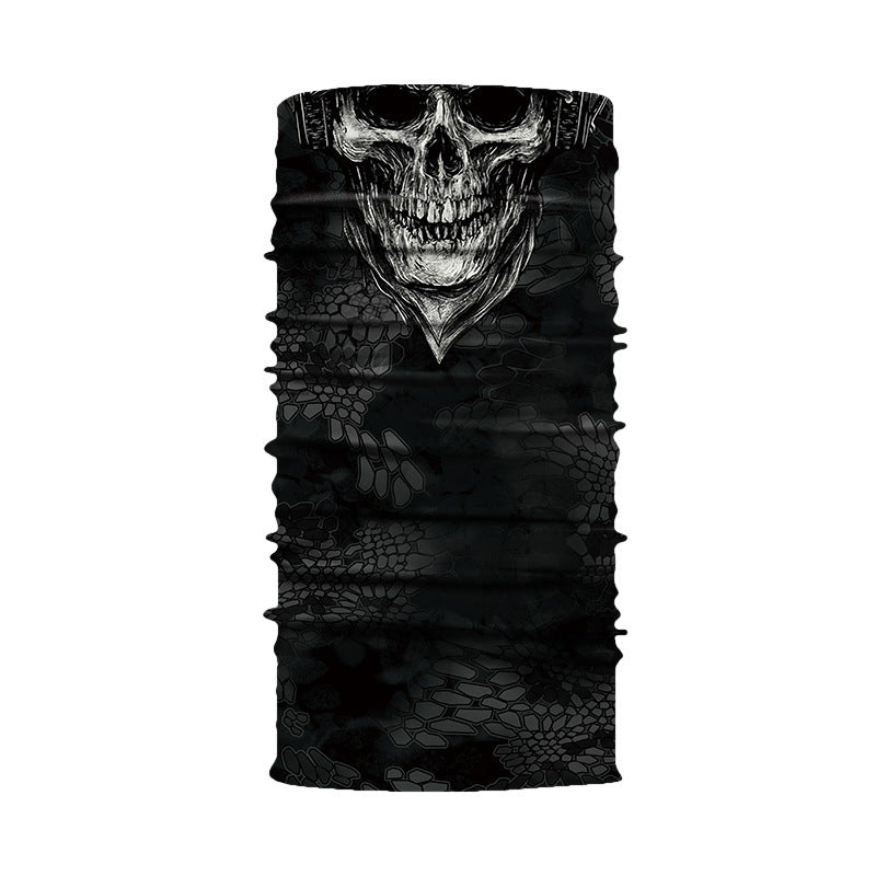 3D Digital Skull Printing Cycling Seamless Magic Scarf