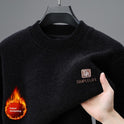 Winter Ferret Velvet Sweater For Men Fleece-lined Thickened